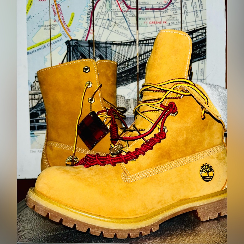 🥾💝BNWT!!! TIMBERLAND AUTHENTIC WP FLEECE FOLD DOWN WHEAT NUBUCK